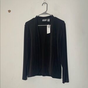 Chico's Classic Black Open Front Cardigan